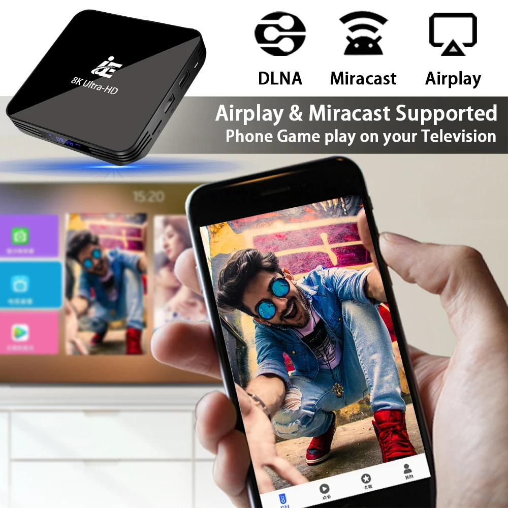 Transpeed Android 9 0 8K 4K ТВ коробка 4GB 64GB Youtube Bluetooth 4 1 1000 м 2 г и 5G Wi Fi Amlogic S905X3 Set top TV BOX