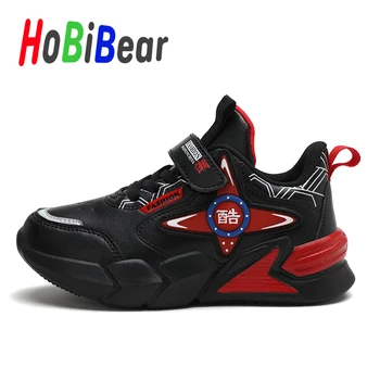 

New Arrival Kids Designer Shoe Leather Boy Running Shoes Hook & Loop Children Sport Shoe Fashion Casual kids Sneakers Size 29-39