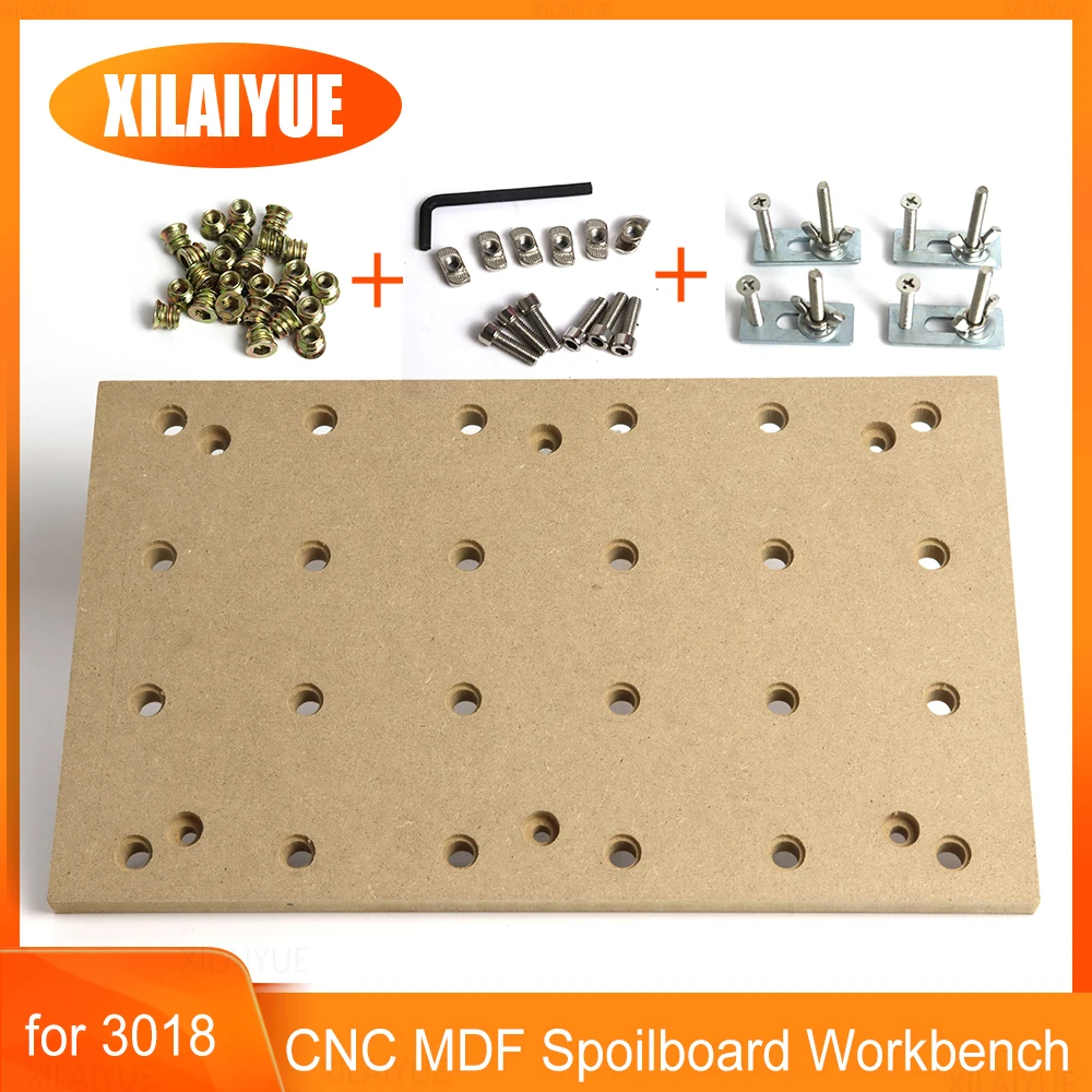 

CNC MDF Spoilboard CNC30*18 protective wood for CNC Router, CNC engraving machine pad, MDF workbench Accessories