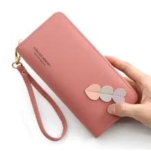Корейская версия женского бумажника, Женская Ручная сумка, длинная на молнии, Большая вместительная сумка для мобильного телефона, многофункциональная Сумочка, кошелек