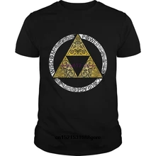 Забавная футболка легенда о Зельде Triforce Футболка мужская футболка