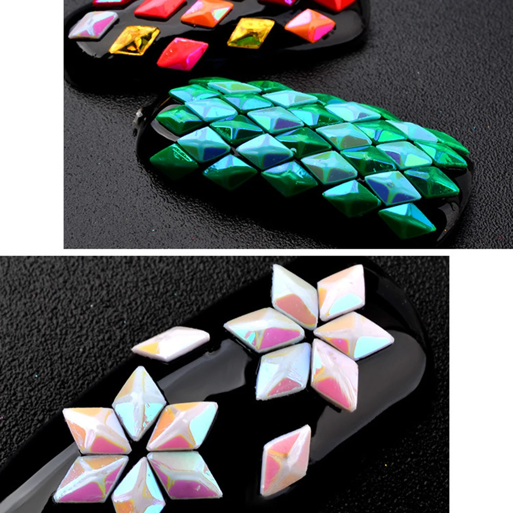 

12Box 3d Laser Diamonds Dazzling Tips Nail Sticker Sequins Colorful Nail Art Decoration Ongles Charms Nails Steentjes Laser