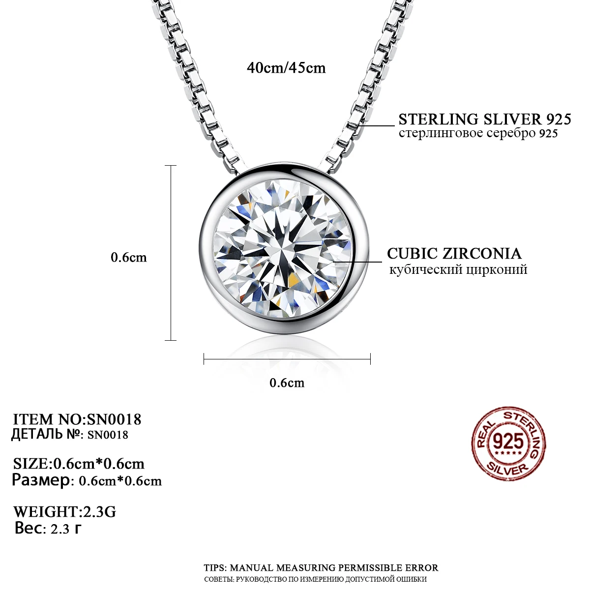 Gem& Time Romatic Solitaire CZ ожерелье с цирконом 925 пробы серебряная круглая подвеска ожерелье Шарм чокер ожерелье ювелирные изделия