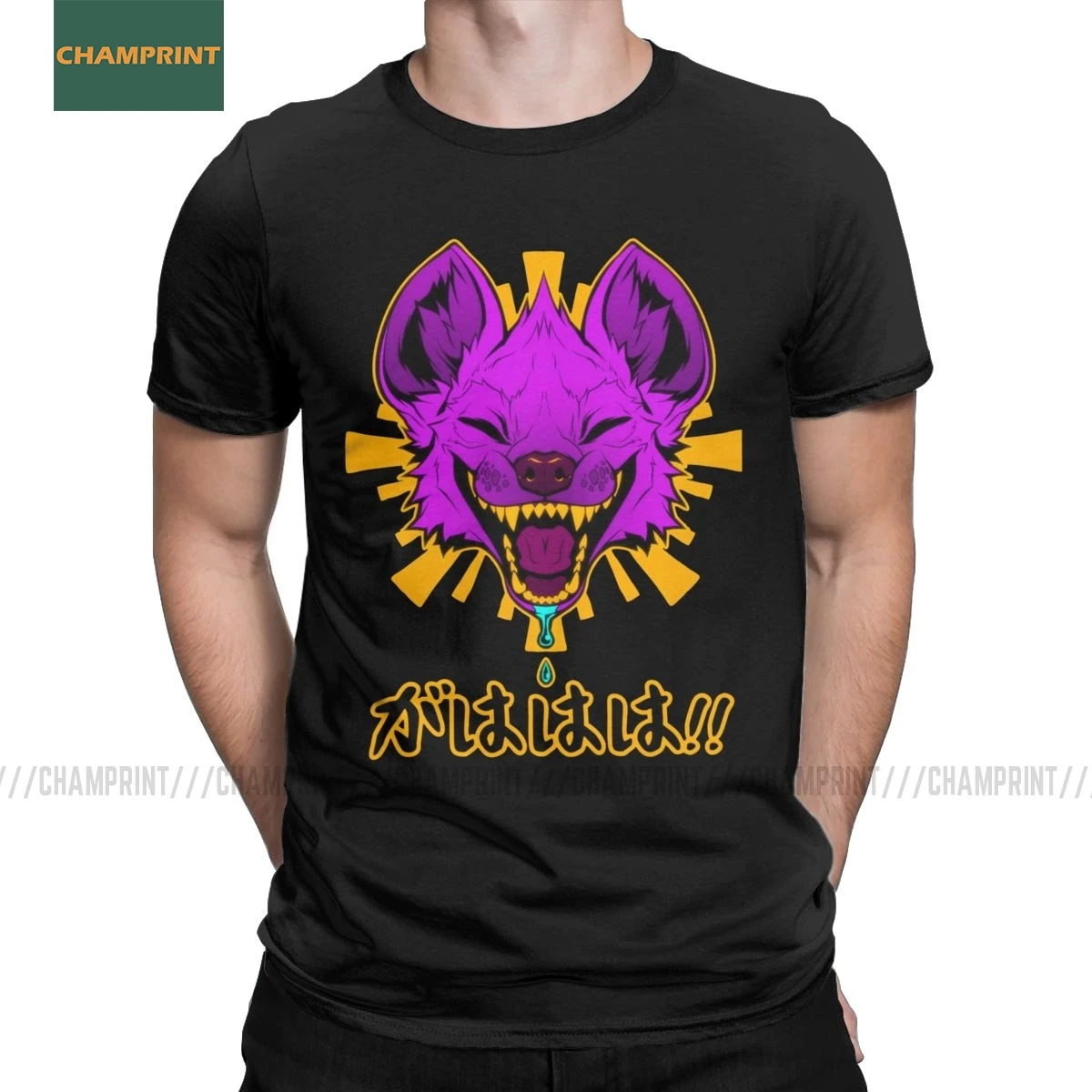Men's T-Shirts Gahaha Hyena Cool Pure Cotton Tees Short Sleeve Animal Africa Safari Wilderness Furry T Shirts O Neck Tops Party | Мужская