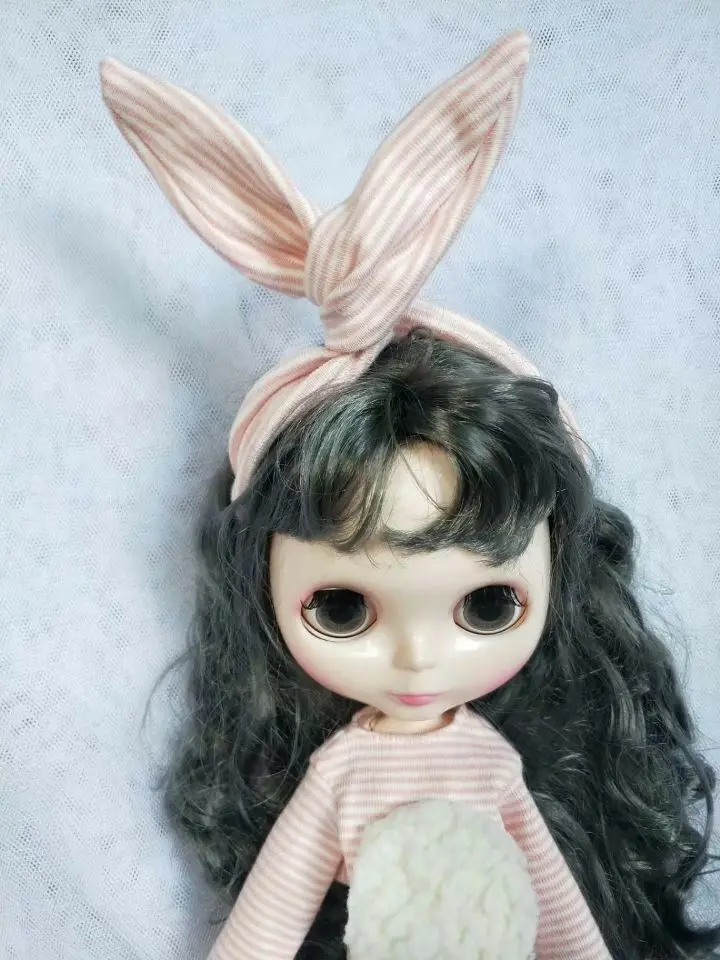 2 шт./компл. очаровательное Blyth белье для куколок розовые полосатые пижамы+ Милая повязка для волос для blyth 1/6 куклы одежда аксессуары