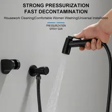 Handheld  Toilet  Bidet Spray  Set  Stainless Steel Bathroom Toilet Self Cleaning Shower Accessories Jet Douche Kit Portable2021