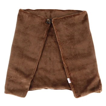 

USB Soft Heated Shawl Winter Electric Warming Neck Shoulder Heating Blanket Pad Brown