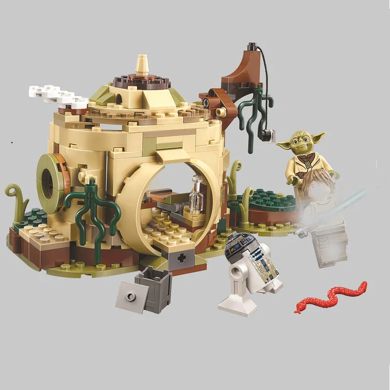 

10904 Star Yoda's Hut Luke Skywalker R2-d2 Compatible Wars Building Block Bricks Kids Children Boys Toys Birthday Gifts