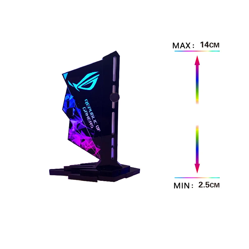 Универсальный акриловый кронштейн для компьютерной видеокарты с RGB