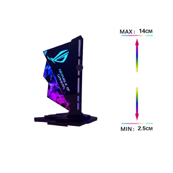 

Universal Acrylic Bracket Computer Graphics Card Brace with RGB Light / Fix Video Card DIY Adjustable Single or Dual Slot Cards