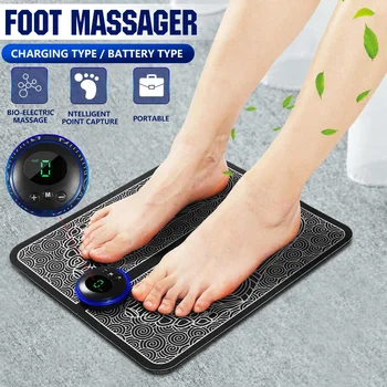 

Electric EMS Foot Massager Physiotherapy Tens Massage Mat 6 Modes 9 Levels Intensitys Adjustable Massage Foot Acupuncture Points