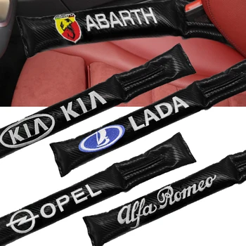 

High Quality Car Badge Car Seat Cushion Crevice Gap Stopper For Abarth Opel Skoda Hyundai KIA Lada Ford Honda Toyota Alfa