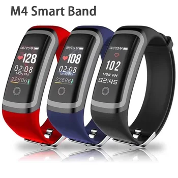 

Smart Band M4 Blood Pressure Call Reminder Fitness Tracker Waterproof Heart Rate Monitro Sleep Monitor for Android Xiaomi Phone
