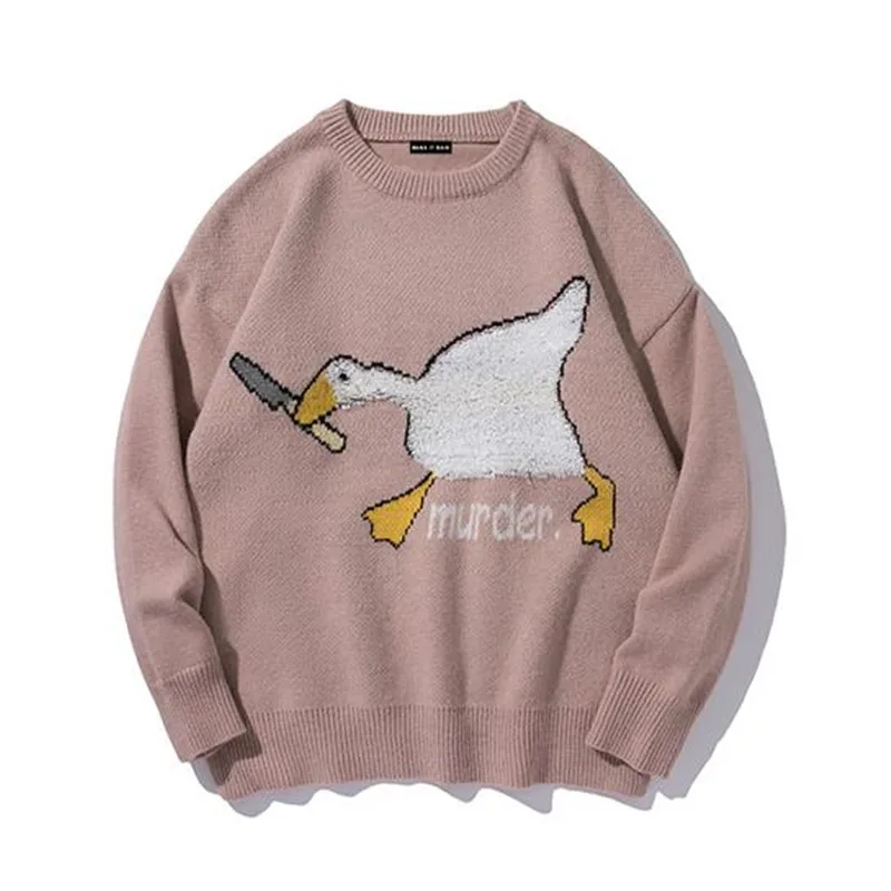 Goose sweater pink blue murder goose 