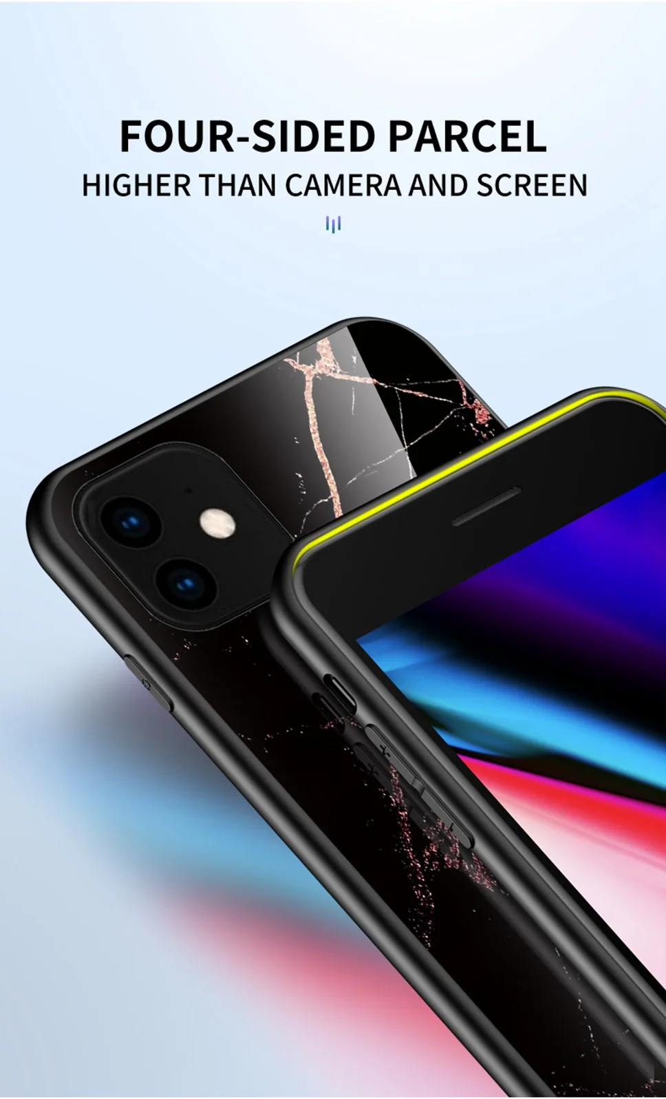 Luxury Tempered Glass Case for iPhone 11 Pro Max XS XR X Coque iphone11 Cover Phone Case for iPhone 11 Pro 5 5s SE 6s 6 7 8 Plus (8)
