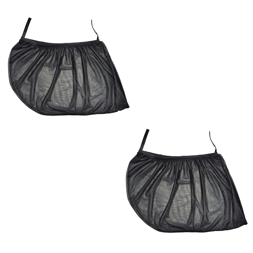 2pcs Universal Sunproof Auto Side Rear Window Sun Shade Mesh Flies Net Shade Breathable UV Protector Anti-Flies Quick Install