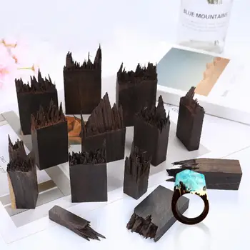 

Doreen Box Vintage Sandalwood Resin Jewelry Craft Filling Material Dark Coffee Rectangle Handmade DIY Making Jewelry, 1 Piece