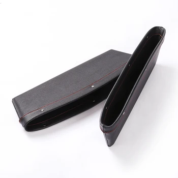 

2PCS Car Storage Bag, Solid Color Ditty-Bag Storage Box Commodity Shelf White/Black/Dark Pink/Brown