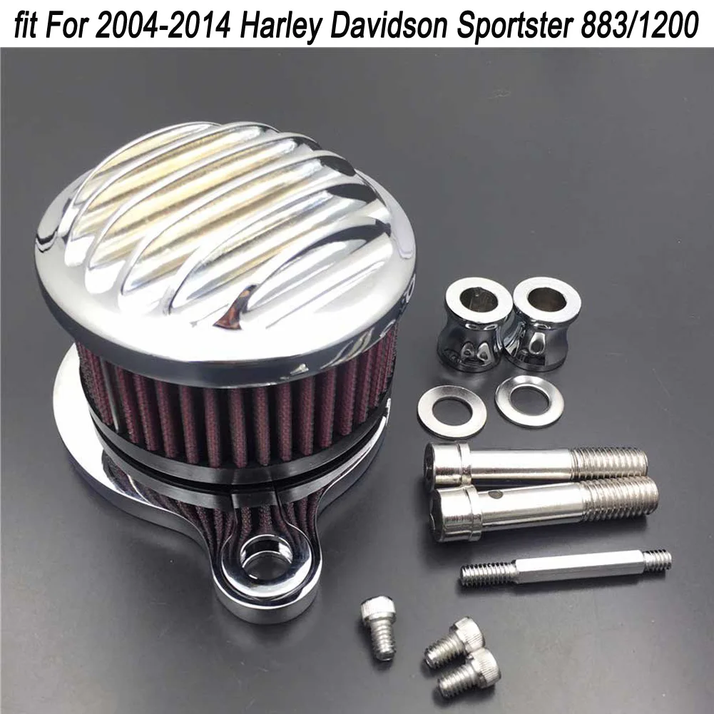 For 2004-2014 12 13 Harley Davidson Sportstar XL 883 AND 1200 Air Cleaner filter Kit K&ampN Motorcycle Accessories Chrome / Black |