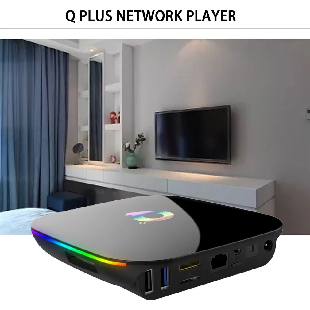 Superview Q-BOX Q+ Q Plus 4 Гб Amlogic Android 9,0 wifi Smart tv BOX высокой четкости смарт-медиаплеер
