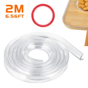 

2M Table Corner Protector Strip Baby Silicone Edge Furniture Corner Guards Cover Edge for Kids Collision Bumper Strip tape