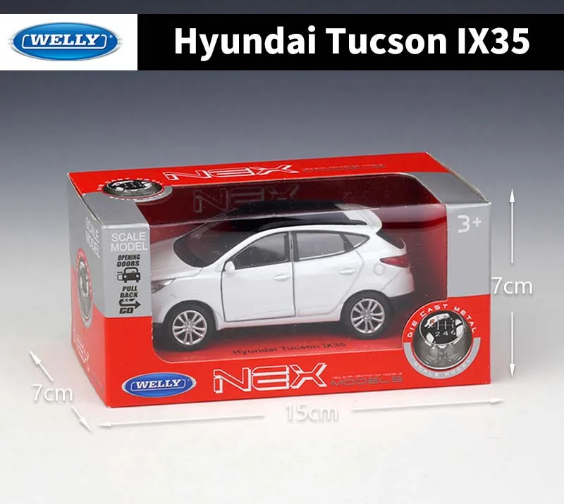 WELLY Diecast 1:36 автомобиль с откатом Hyundai Tucson IX35 Классическая модель автомобиля