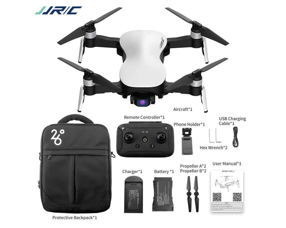 JJRC X12 Brushless Drone with 5G WiFi 1080P / 4K HD Optical Flow Foldable Brushless Drone With Stabilizing Gimbal Professional