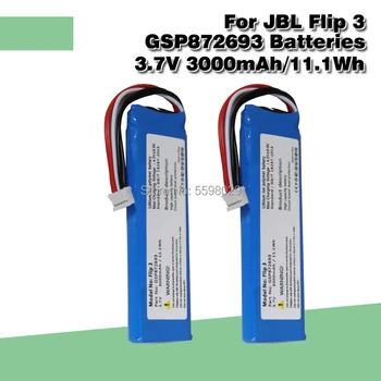 

3.7V 3000mAh/11.1Wh GSP872693 Battery for JBL Flip 3 Flip3 JBLFlip3 High Capacity Battery