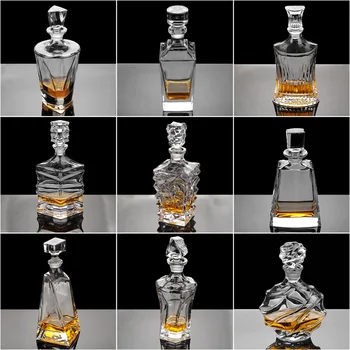 

Classical Cool Thick Transparent Crystal Glass Foreign Wine Bottle Brandy Wine Bottle Wine Bottle Wine