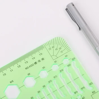 

Stationery Drafting Drawing Measuring Tool Geometric Combine Template Ruler Pro 53CC