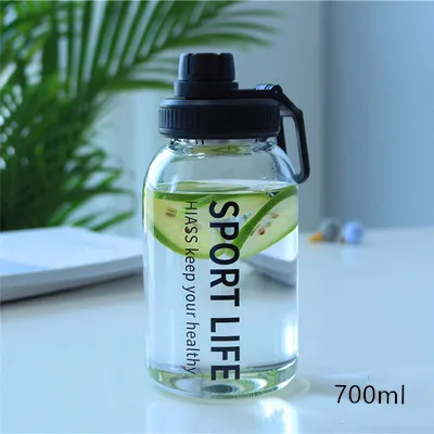 N/A UFO6 large capacity 1000ml glass water cup portable heat-resistant outdoor sports tea bottle 