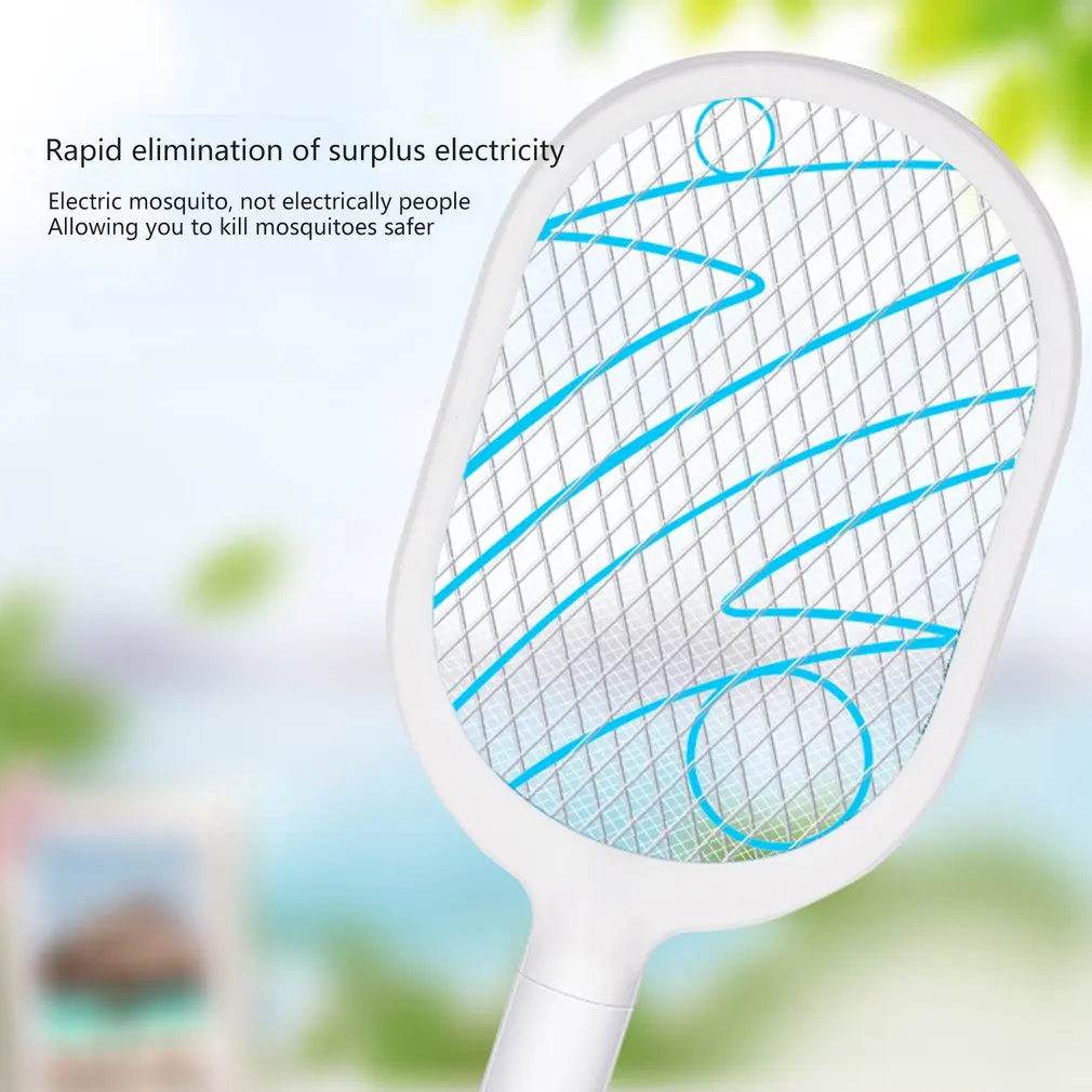 

Must Have In Summer USB Rechargeable Led Bug Zapper Racket Electric Fly swatter Mosquito Killer Kill Bugs Instantly Effectively