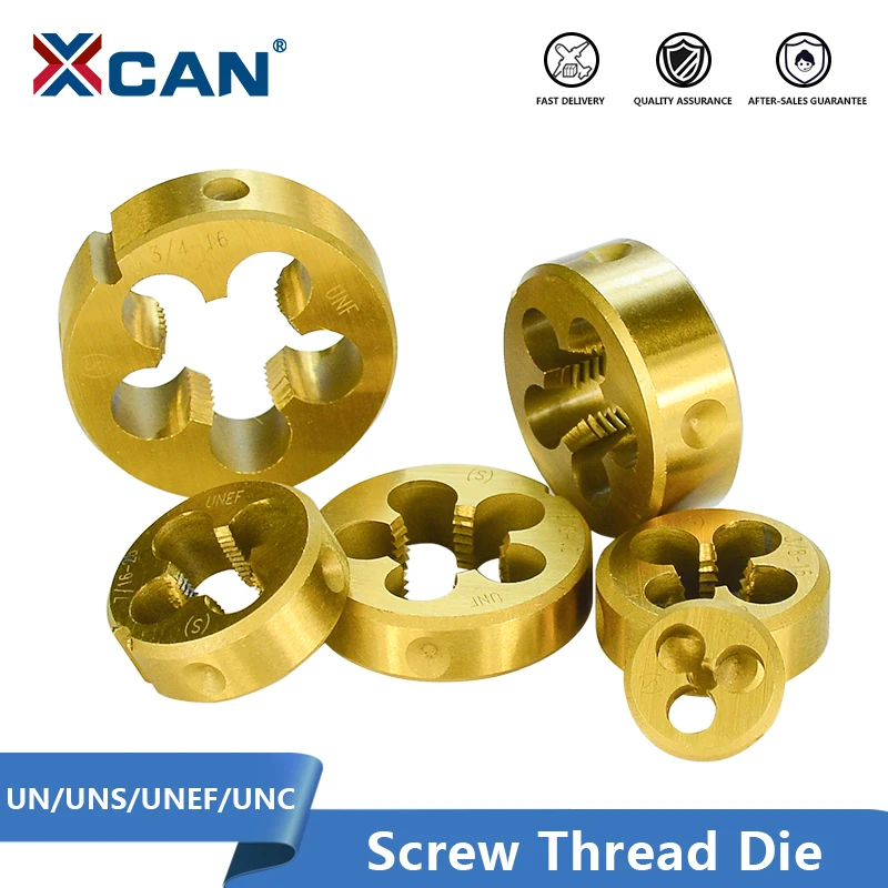 

XCAN Thread Die UNS UNC UNEF UNF Right Hand Machine Die Titanium Coated Screw Thread Die Threading Tools