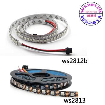 

WS2812B / WS2813 Dual-Signal LED Pixel Strip Smart RGB Individually Addressable Tape Light waterproof IP30/65/67 DC5V Lighting
