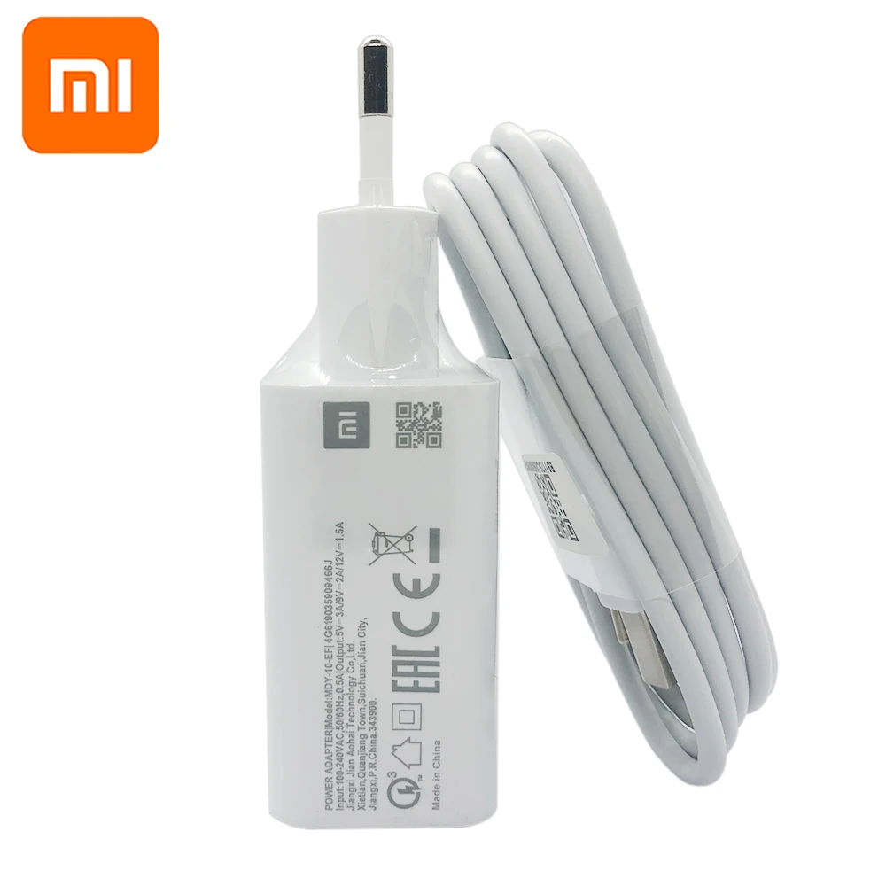 Xiaomi mi 9SE USB QC3.0 быстрое зарядное устройство ЕС Быстрая зарядка линия mi cro Usb и type-C кабель для mi 9T 8 CC9 A3 красный mi K20 Note 7 Pro 7A