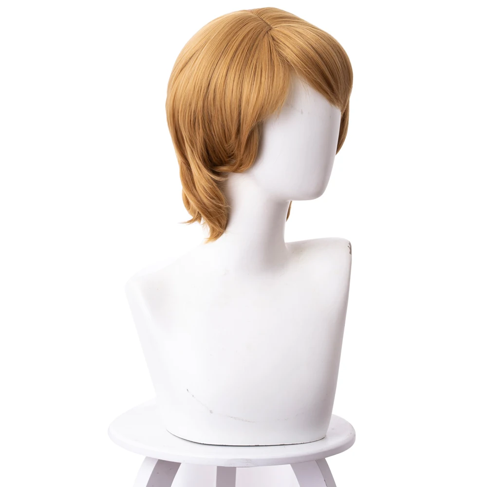  Cosplay ice snow 2 wig Kristoff Cosplay Wig 30cm Short Straight Heat Resistant Synthetic Hair Party
