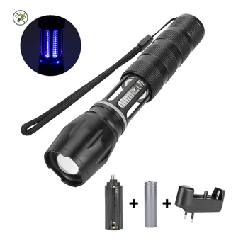 

XANES 2 In 1 Multifunction T6 LED + UVA Mosquito Kill Lamp 3 Modes Zoomable Flashlight Ultraviolet Sterilizing Torch Lantern