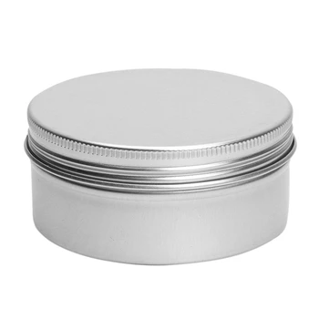 

5 x Empty Cosmetics Pot Lip Balm Tin Jar Container screw 150ml