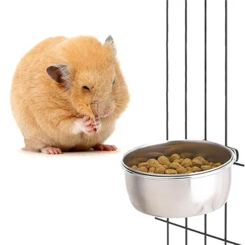 

Stainless Steel Coop Cup Pet Parrots Food Feeder Macaw Water Bowl for Bird Cage TSH Shop