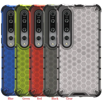 

50pcs/lot Hybrid PC + TPU Case For Xiaomi Mi 10 Pro Luruxy Honeycomb Series Shockproof Cover