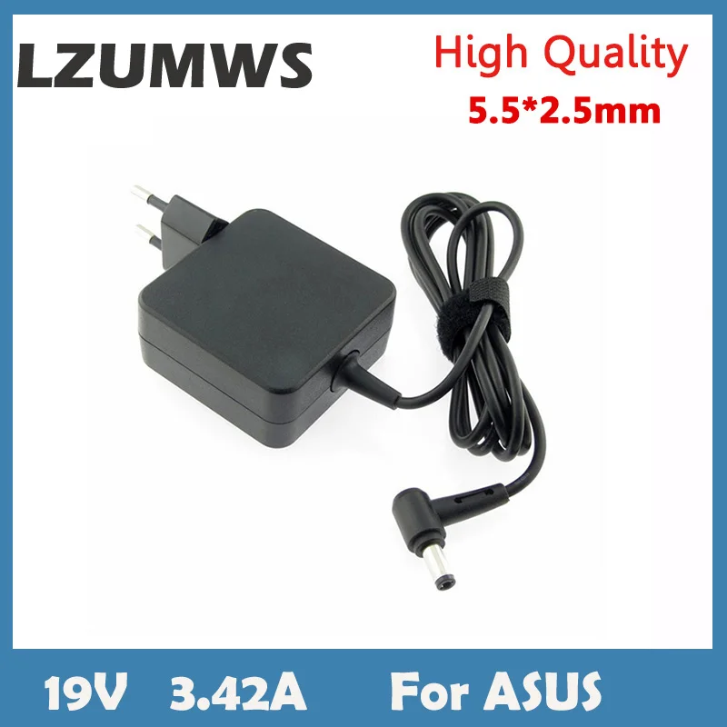 LZUMWS UE 19V 3.42A 65W 5.5X2.5mm AC adaptador de cargador de portátil ADP-65DW para ASUS x450 X550C x550v w519L x751 Y481C fuente de alimentación