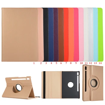 

100pcs/lot Litchi Leather Case Book Style 360 Rotate Leather Case With Stand For Samsung Galaxy Tab S6 10.5 2019 T860 T865