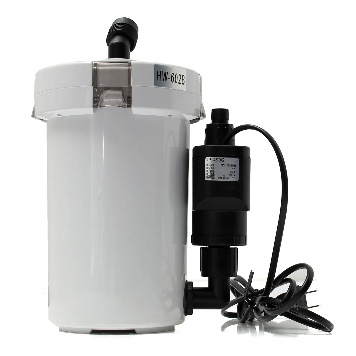 HW-602B система наружной фильтрации аквариума 220-240 В 6 Вт 400л/ч столешница аквариума внешний Ультра-тихий фильтр канистры