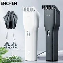 Машинка для стрижки волос ENCHEN Boost мужская, керамический инструмент для парикмахера, двухскоростной беспроводной электрический триммер Машинка для стрижки волос ENCHEN Boost мужская, керамический инструмент для парикмахера, двухскоростной беспроводной электрический триммер