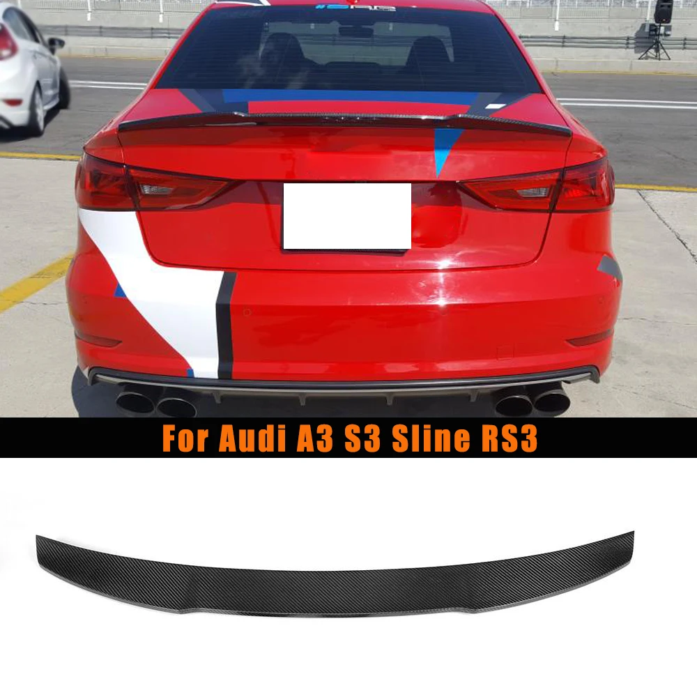 Задний спойлер из настоящего углеродного волокна для Audi A3 8V S3 Sedan 4 двери