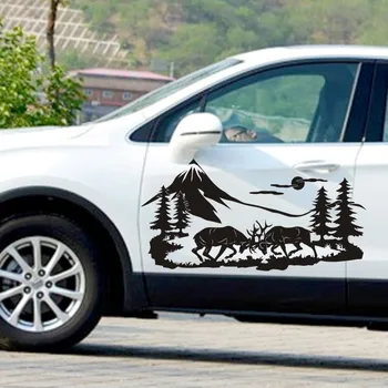 

Buck Moose Deer Montain Decal Sticker Hollow Sticker Hunter Car Window Vinyl Decal Funny Poster Motorcycle