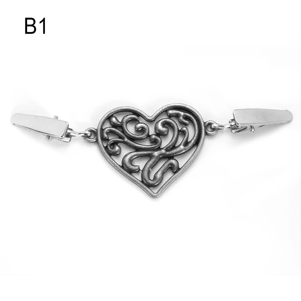 B1 1 шт., женский кардиган, свитер, блузка, шаль, клипсы, воротник рубашки, Ретро стиль, зажим для утки, застежка, очаровательные броши на одежду, аксессуары, ювелирные изделия - Окраска металла: B1