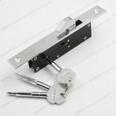 Sliding door lock Zinc alloy window locks security anti-theft wooden floor lock with crossed keys for furniture hardware