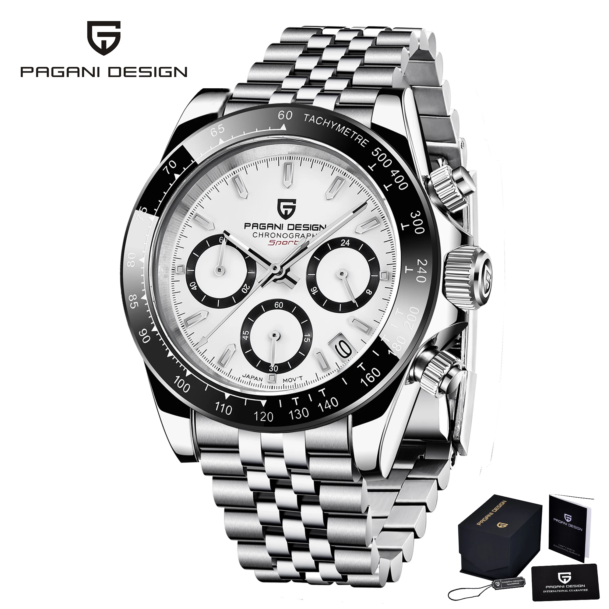2022 New PAGANI Design Top Brand Men's Sports Quartz Watches Sapphire Stainless Steel Waterproof Chronograph Luxury Reloj Hombre 