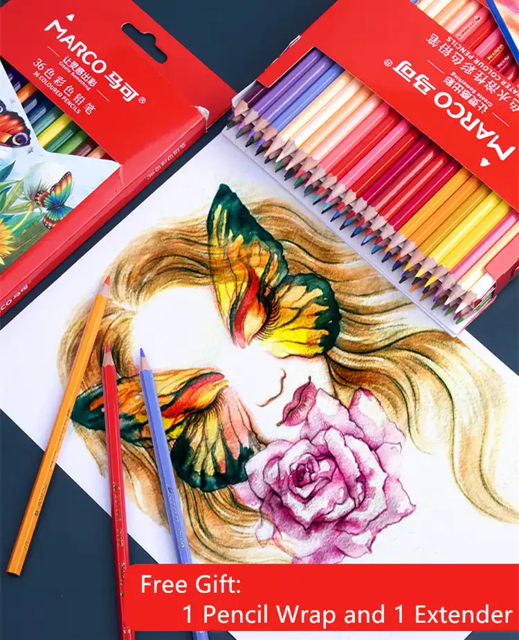 Download C700 Marco 36 48 72 Colors Pencil Set Crayons Water Soluble Colouring Drawing Pencils Get Wrap Roll Up Pencil Case Free Gift Colored Pencils Aliexpress
